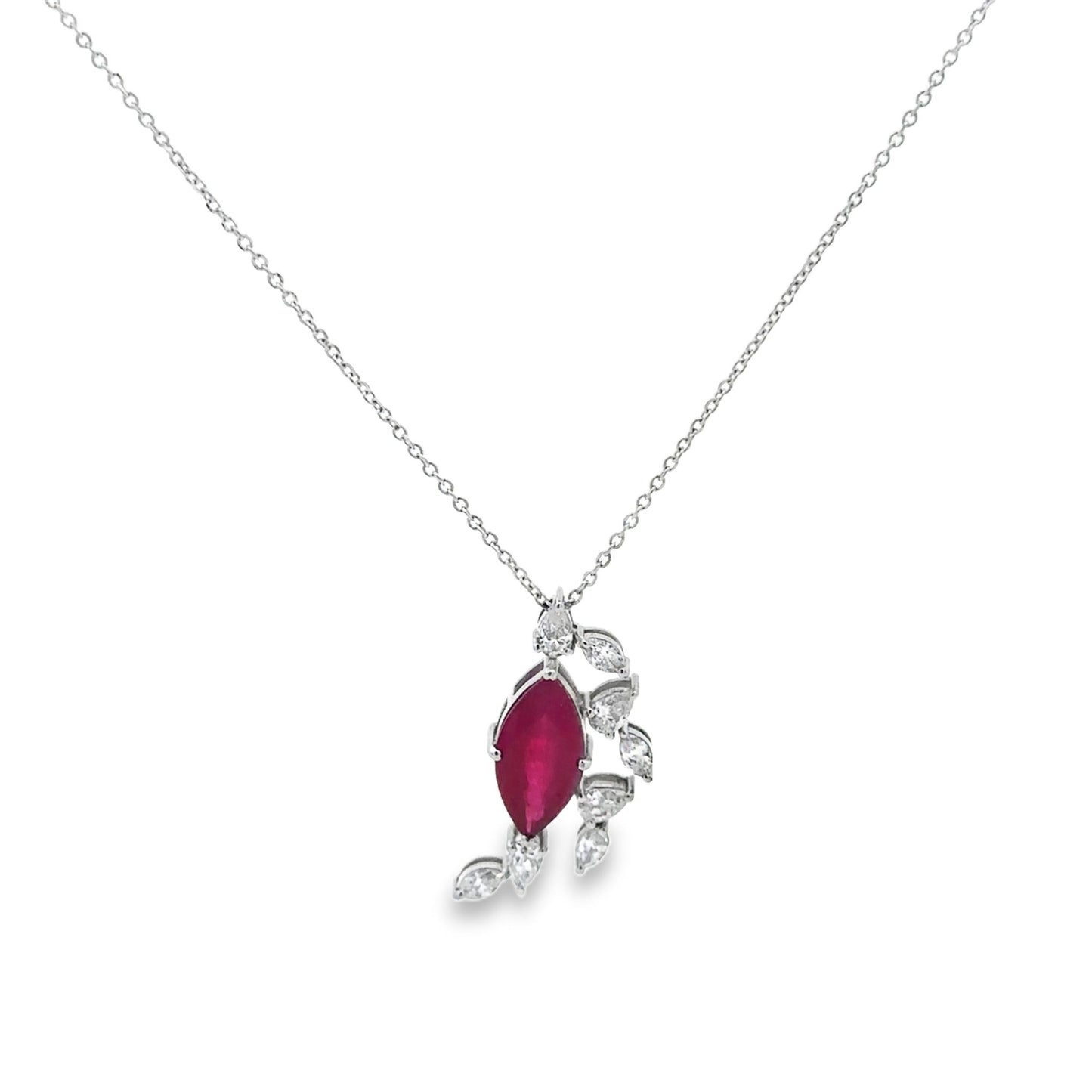 RUBY RIPPLE WHITE GOLD PENDANT