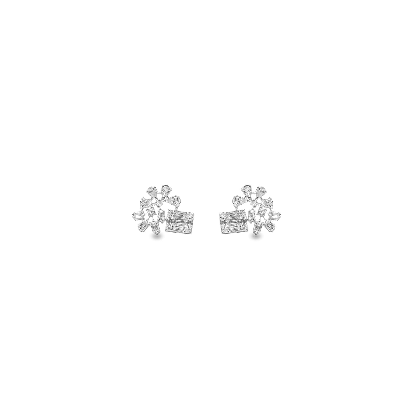 LUMINOUS FANCY DIAMOND WHITE GOLD EARRING