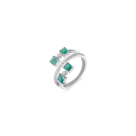 EVERLASTING EMERALD WHITE GOLD RING