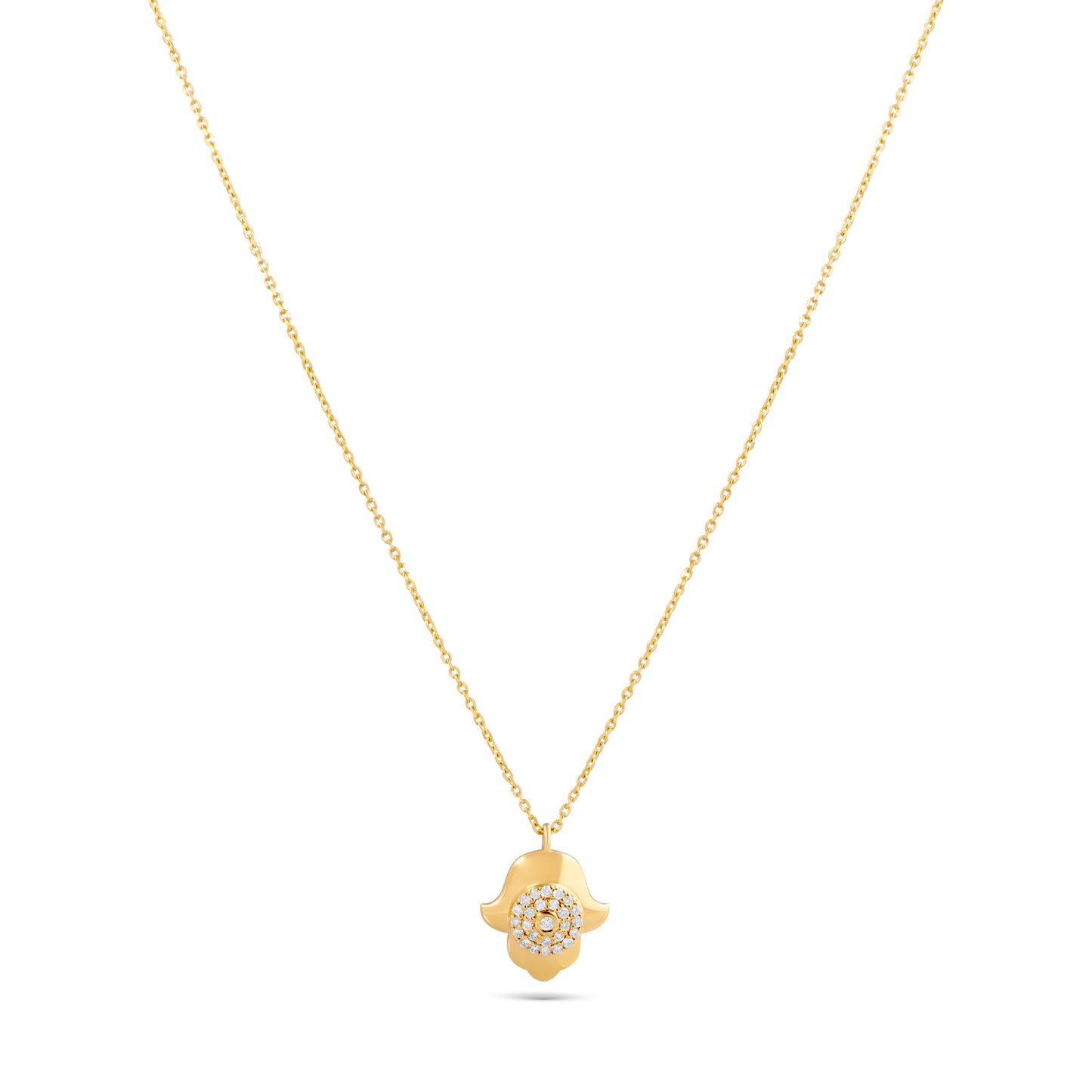 TIMELESS DIAMOND STUDDED YELLOW GOLD PENDANT CHAIN